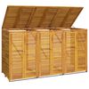 vidaXL Magazie pubelă gunoi triplă, 210x89x117 cm, lemn masiv acacia