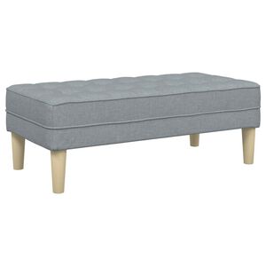 vidaXL bancă cu pernă Gri deschis 113 x 57 x 39 cm țesătură
