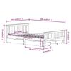vidaXL Cadru de pat cu 4 sertare, alb, 160x200 cm, lemn masiv de pin