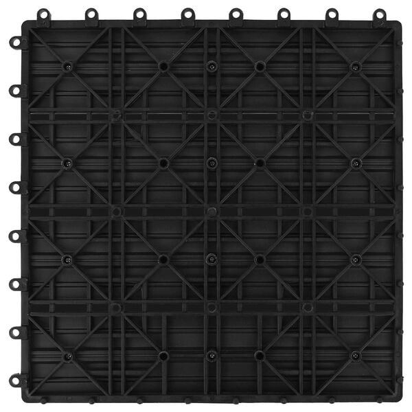 vidaXL Plăci pentru Deck 11 pcs Negru 30 x 30 cm Lemn compozit