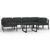 vidaXL Set mobilier de grădină cu perne, 7 piese, antracit, aluminiu