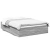 vidaXL Cadru de pat, gri sonoma, 140x200 cm, lemn prelucrat