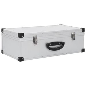 vidaXL Carcasă pentru 80 CD-uri, aluminiu, ABS, argintiu