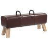 vidaXL bancă Maro &icirc;nchis 110 x 30 x 45 cm Piele Naturală