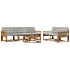 vidaXL Set de canapele de exterior 6 pcs Natural și gri deschis