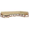 vidaXL Set de canapele de exterior 8 buc. Natural și Bej