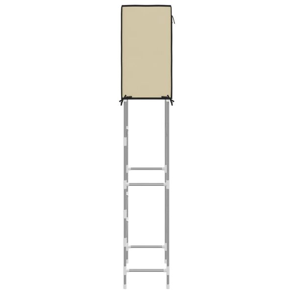 vidaXL Etajeră pentru toaletă 2 polițe, crem, 56x30x170 cm, fier