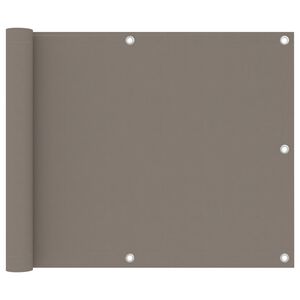 vidaXL Paravan de balcon, gri taupe, 75x400 cm, țesătură oxford