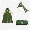 vidaXL Pelerină de ploaie 2-&icirc;n-1 cu glugă Verde 262 x 126 x 130 cm