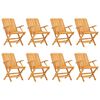 vidaXL Scaune pliante 8 buc. 61x67x90 cm, lemn masiv de tec