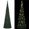 vidaXL Brad șnur de Crăciun artificial pop-up pre-iluminat verde 210cm