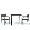 vidaXL Set mobilier pentru grădină, 3 piese, gri