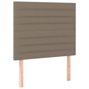 vidaXL Tăblie de pat gri taupe 80x5x118/128 cm, material textil