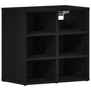 vidaXL Dulap pentru pantofi cu raft Stejar Negru 52 x 30 x 50,5 cm