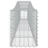 vidaXL Coșuri gabion arcuite 8 buc, 400x30x40/60 cm, fier galvanizat