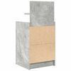 vidaXL Noptiera cu 2 sertare gri beton 38x34x80 cm