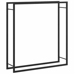 vidaXL Suport pentru lemne de foc, negru mat, 110x28x116 cm, oțel