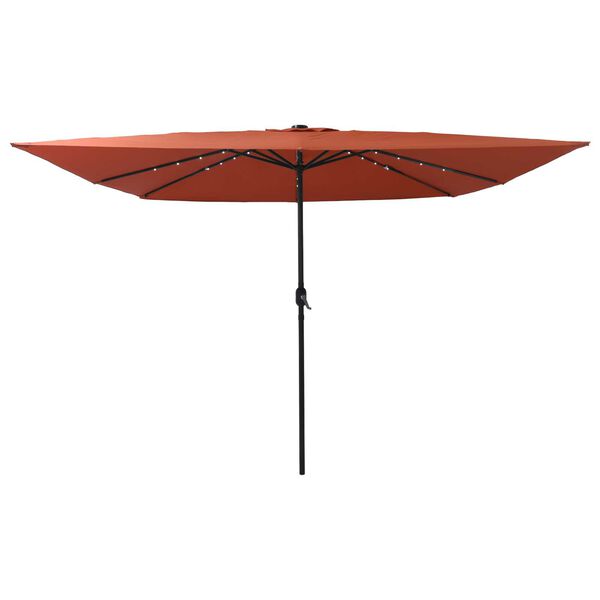 vidaXL Parasol de Grădină Roșu și Negru 295 x 295 x 245 cm