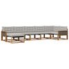vidaXL Set de canapele de exterior 7 buc. Natural și gri deschis