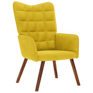 vidaXL Scaun de relaxare catifea galbena