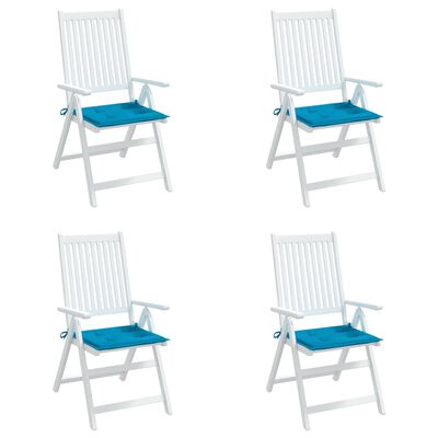 vidaXL Perne scaune grădină 4 buc. albastru 40x40x3 cm țesătură Oxford