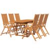 vidaXL Set mobilier de grădină, 7 piese, lemn masiv de acacia, 120-170 cm