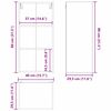 vidaXL Dulap suspendat Stejar fumuriu 40 x 29,5 x 80 cm Lemn compozit