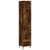 vidaXL Dulap &icirc;nalt, stejar fumuriu, 34,5x34x180 cm, lemn prelucrat