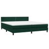 vidaXL Pat box spring cu saltea, verde &icirc;nchis, 200x210 cm, catifea