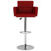 vidaXL Scaune de bar, 2 buc., roșu vin, piele ecologică