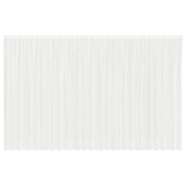 vidaXL Cortină din Dantelă cu perdele Alb 280 x 750 cm Poliester