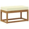 vidaXL Bancă Exterioară Lemn Solid de Acacia Natural și Crem