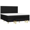 vidaXL Pat box spring cu saltea, negru, 180x200 cm, catifea