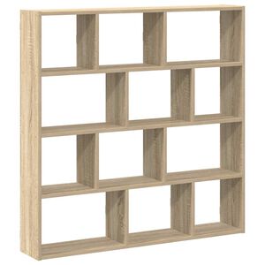 vidaXL Raft cubic perete 12 compartimente stejar sonoma lemn prelucrat