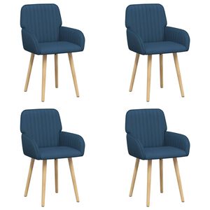 vidaXL Scaune de dining 4 buc. Țesătură albastru 56,5 x 50 x 87,5 cm