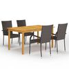 vidaXL Set mobilier de grădină, 5 piese, maro