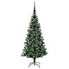 vidaXL Pom de Crăciun artificial pre-iluminat cu 150 LED Verde 120 cm