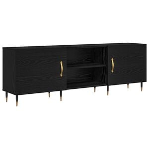 vidaXL Cabinet TV Stejar negru 150 x 30 x 50 cm Lemn compozit