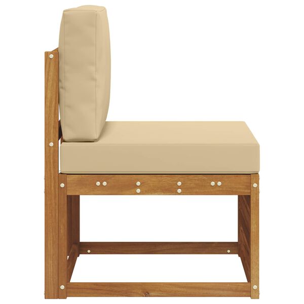 vidaXL Canapea Medie pentru Exterior Lemn Solid de Acacia natural