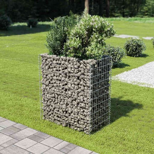 vidaXL Strat &icirc;nălțat gabion, 90x50x100 cm, oțel galvanizat