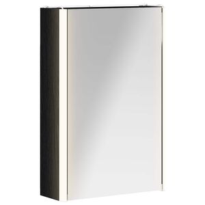 vidaXL Dulap cu oglindă pentru baie Stejar Negru 33 x 11,5 x 50 cm