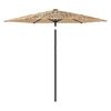 vidaXL Umbrelă soare de grădină cu st&acirc;lp din oțel, maro 268x268x226 cm