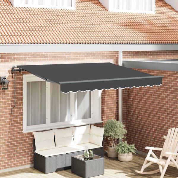 vidaXL Cortina Retractabilă Antracit 250 x 200 cm țesătură