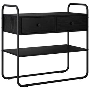 vidaXL Masă de consolă Stejar Negru 80 x 40 x 75 cm Lemn prelucrat