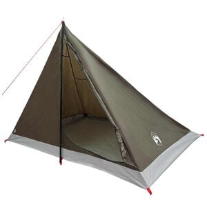vidaXL Cort de backpacking 4 persoană Maro și gri