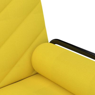 vidaXL Canapea extensibilă cu cotiere, galben deschis, textil