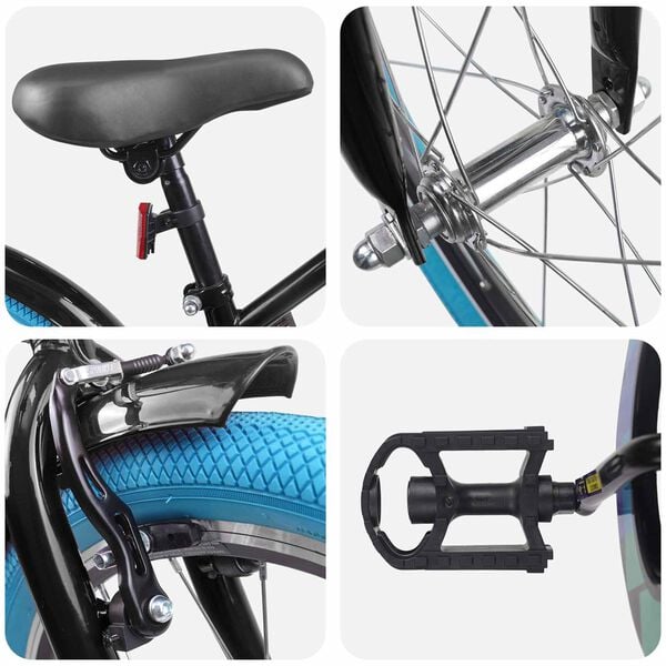 vidaXL Bicicletă pentru Copii 20 Inci pentru 6-11 ani Negru