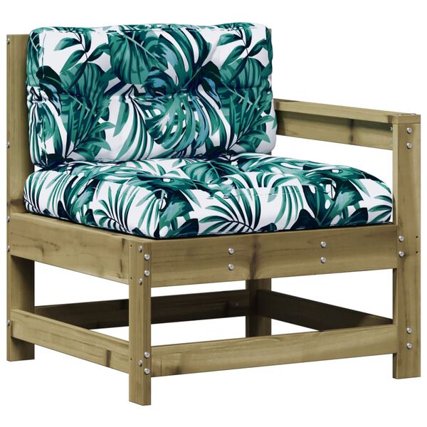 vidaXL Set mobilier de grădină cu perne, 3 piese, lemn de pin tratat