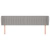 vidaXL Tăblie de pat cu aripioare gri deschis 203x23x78/88 cm textil