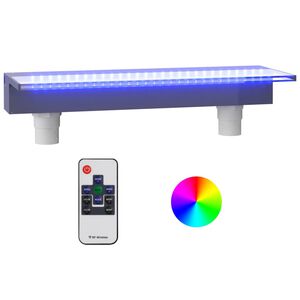 vidaXL Deversor de cascadă cu LED-uri RGB, acrilic, 60 cm